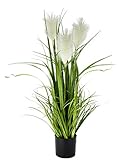 Kunstpflanze Pampas Gras im Topf Kunstgras Künstliches Federgras Seidenblumen...