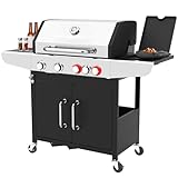 ProfiCook® Gasgrill für Temperaturen bis zu 450°C | 2 Power-Zonen +...