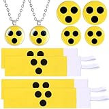 10 Stück Blindenzeichen Sets, 2 Halskette für Blinde+4 Blindenabzeichen+ 4...