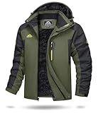 TACVASEN Herren Wasserdicht Winter Skijacke Warme Snowboardjacke Outdoorjacke...