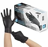 K-MART Einweghandschuhe, Schwarze Nitrilhandschuhe - 100 Stück Handschuhe,...