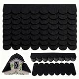 32 STK selbstklebende Dachpappe für Vogelhaus, Dachschindeln in Schwarz (30x5cm...