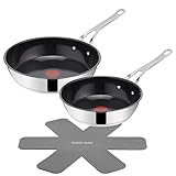 Tefal Jamie Oliver by Classic Cook Pfannen-Set 24/28 cm, inkl. Pfannenschoner,...