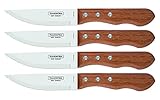 Tramontina Dynamic Steakmesser Jumbo, 4-teiliges Set, rostfreier Edelstahl,...