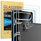 SPARIN Panzer Schutz Glas für iPad Pro 11 Zoll M5/M4 (2025/2024) mit Rahmen Installationshilfe, 2+2 Stück Schutzfolie Folie für iPad Pro 11