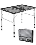 Sportneer Grilltisch Outdoor Klappbar 90×60cm - Campingtisch Klappbar 3...