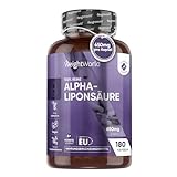 Reine Alpha Liponsäure Kapseln 650mg - 180 ALA Kapseln - 6+ Monate Vorrat -...