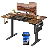 SONGMICS Höhenverstellbarer Schreibtisch elektrisch, 120 x 60 cm, stufenlos...