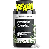 natural elements Vitamin B Komplex – 240 Tabletten – mit 8 essenziellen...