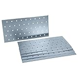 HELPMATE – 6 Stück Lochplatten 100x200 mm – Flachverbinder galvanisch...