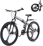 LSBIKE 27,5 Zoll Klappbares Mountainbike, 21 Gang Shimano Schaltung, MTB mit...