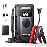 TREKURE Auto Starthilfe Powerbank mit Luftkompressor, 150PSI 4000A Spitzenstrom...