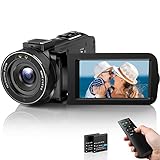 DPFIHRGO Videokamera Camcorder Full HD 1080P YouTube Camcorder 30FPS IR...