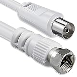1aTTack.de SAT Antennenkabel Adapterkabel 1,5 Meter 2x geschirmt F-Stecker ...