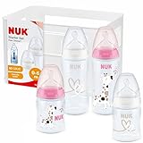 NUK First Choice+ Babyflaschen Starter Set | 0–6 Monate | 4 Flaschen mit...