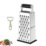 Käsereibe Set – 4-seitige Reibe Edelstahl mit Universalschäler –...