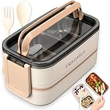FRADABOX® Bento Lunchbox „Taylor“, 2 Etagen mit Fächern, Premium...