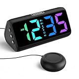 Wecker Laut für Tiefschläfer, Lauter Wecker mit Vibration, Doppelalarm,...