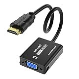 MT-VIKI HDMI zu VGA Adapter Stecker auf Buchse 1080P Kompatibel mit Computer...