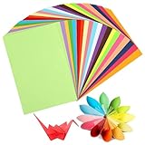 100 Blätter Tonpapier A4 Bunt, Bastelpapier Bunt, Buntpapier A4, Bastelkarton,...