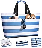 CIRYCASE Strandtasche XXL Familie mit Kühlfach, 49L Große Badetasche...