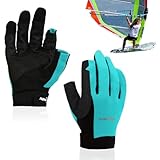 2XK-NOV 1 Paar Hohe Verschleißfestigkeit Segelhandschuhe,Zwei-Fingerlose...