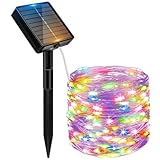 Peasur Solar Lichterkette Aussen, 12M 120 LED Solarlichterkette Außen...