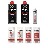 Zippo Zubehör Set 2: Orginal Zippo 2 X Feuerzeugbenzin, 2 X Set Feuersteine, 2...