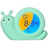 Alecto BC100BUNNY - pädagogischer Schlaftrainer, Nachtlicht und Wecker, Hase...
