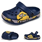 Kinder Clogs Dinosaurier Gartenschuhe Pantoffeln Gartenclogs Dunkel Blau EU 25