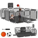 Laufstall Babys,182 Cm*122 Cm,Mit Atmungsaktivem Netz,Laufstall Babys...