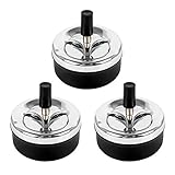 Jubaopen 3 Stück Aschenbecher Drehen Aschenbecher Tischaschenbecher Amit Deckel...