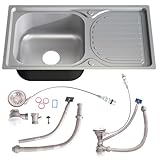 Melko Küchenspüle Spülbecken Edelstahlspüle rund Einbauspüle Edelstahl...