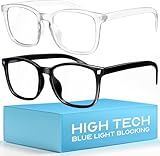 livho 2 Pack Blue Light Blocking Glasses, Computer Reading/Gaming/TV/Phones...