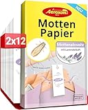 Aeroxon Mottenschutz Kleiderschrank 24 Mottenpapier - Effektiver Schutz gegen...