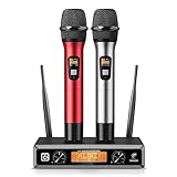 TONOR Wireless Funkmikrofon UHF Professionelles dynamisches drahtloses Dual...