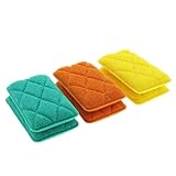 Coolinato 6er Set Silikon Schwämme Schwämmchen, 11,5 x 6,5 x 2 cm, hygienisch...
