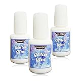 Hautkleber für Glitzertattoos - AMHANDER 8ml Glitter Glue Pinselflasche,...