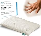 KNERST® Bauchschläferkissen - Ergonomisches Kopfkissen für ultimativen...