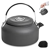 PORFOYO Wasserkessel 1,4 L Camping Wasserkocher, Tragbare Campingkessel...