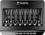 VARTA Akku Ladegerät, Batterieladegerät für wiederaufladbare AA/AAA, bis zu 8...