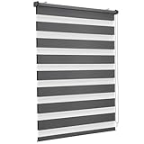 Sekey Doppelrollo Klemmfix ohne Bohren für Fenster, Doppelrollo 80 cm breit,...