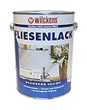 Wilckens 2,5 L. Fliesenlack Weiß Glänzend, Speziallack Wandfliesen, Küche,...
