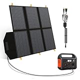 FlexSolar 60W Faltbares Solarladegerä, ETFE tragbare Solarmodule mit DC/QC 3.0...