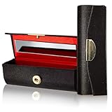 Lippenstiftbox mit Spiegel: Lippenstift Organizer Schwarz mit Make Up Spiegel...