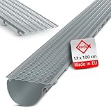 INEFA Laubfangstreifen Dachrinnen Laubschutz NW100-150 (Ø 100-160mm) 100cm,...