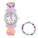 MUXIJIA Kinder Uhren für Mädchen ab 3-10 Jahre, Analog Quarz Armbanduhr Jungen...