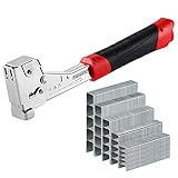 MONZANA® Hammertacker Stahl rostfrei 6-14mm 500 Klammern Klammerzieher...