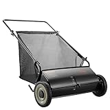 VEVOR Push Rasenkehrer, 66 cm Blatt- und Grassammler, Starke Gummiräder und...