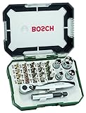 Bosch 26tlg. Schrauberbit- und Ratschen-Set (Extra harte Qualität, mit Adapter,...